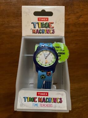 Timex Time Machines Kids Blue Soccer Watch